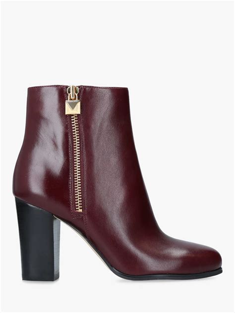 red cow hair michael kors ankle boots